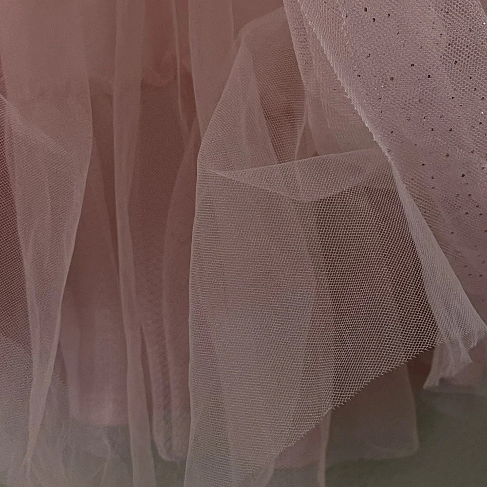 Btween Girls Sz 6 Ballerina Dress Princess Fairy‎ Ivory Pink Velvet Mesh Sparkle